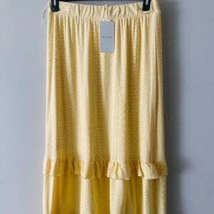 VILA High-Low Skirt in Sunny Yellow